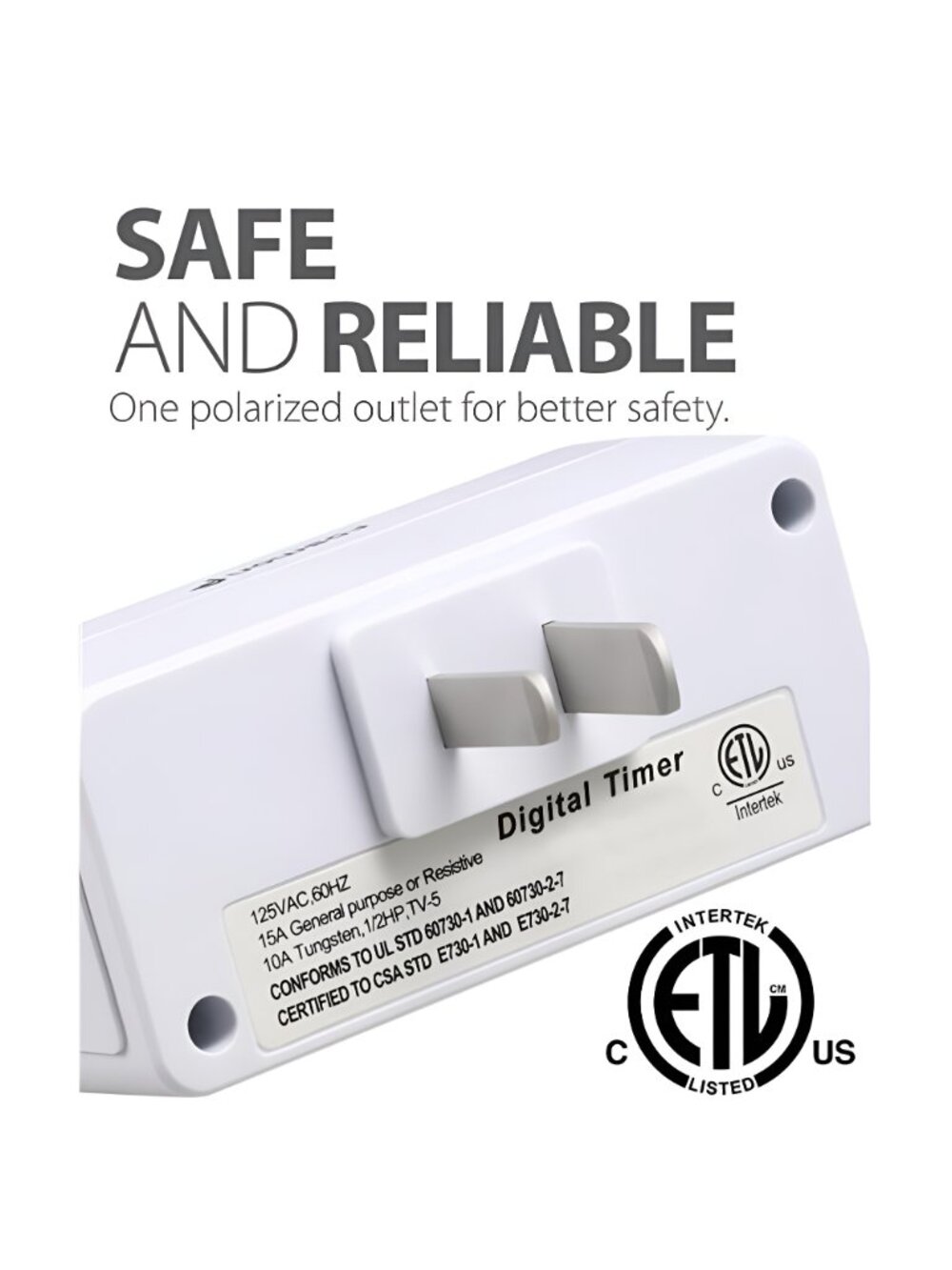 Programmable Digital Timer Outlet (2 Pack), ON/Off Program, Mini Single Plug-in - Picture 6 of 6